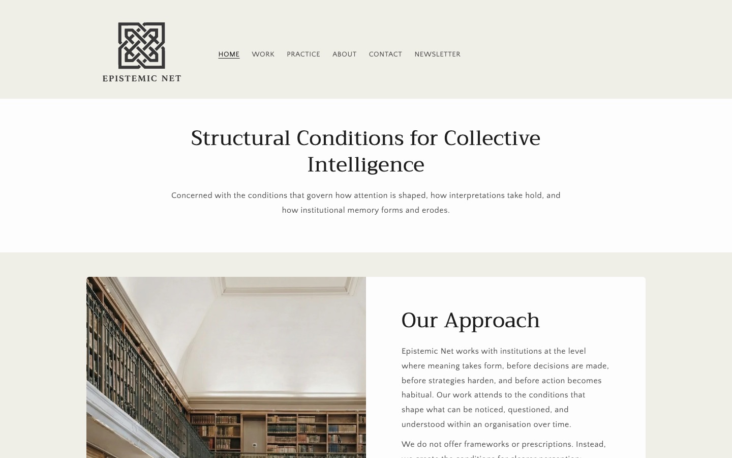 The Epistemic Net website